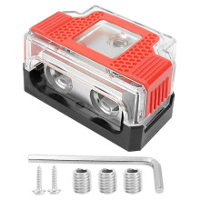 Car Audio Amplifier Power Distributor Waterproof Wire Box 1 in 2 Out for Automabile Audio Splitter