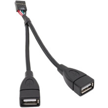 Motherboard 9Pin to USB2.0 Extension Cable Mainboard 9Pin to Dual USB2.0 Female Adapter Cable 9Pin to USB-A Adapter 15cm