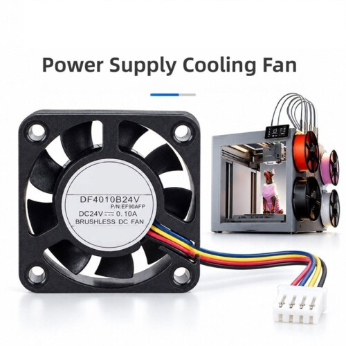 4010 24V  Borstelloze Koelventilator, Dubbele Kogellager 4-Pins Ventilator voor Flashforge Creator 5/ Creator 5 Pro 3D-Printer Voeding 2