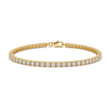 Jewelco London Gold-Plated Brass Tennis Bracelet - GVB094BRGP