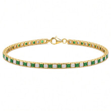 Jewelco London Gold-Plated Brass Tennis Bracelet - GVB103BREMGP