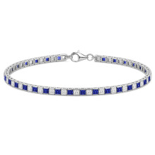 Jewelco London Rhodium Plated Brass Tennis Bracelet - GVB103BRSAP
