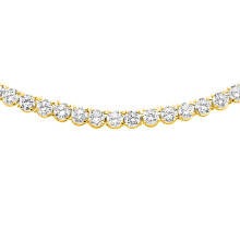 Jewelco London Gold-Plated Brass Tennis Necklace - GVK587BRGP