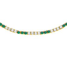 Jewelco London Gold-Plated Brass Tennis Necklace - GVK434BREMGP