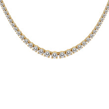 Jewelco London Gold-Plated Brass Tennis Necklace - GVK588BRGP