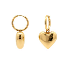 Jewelco London 14k Gold-Plated Stainless Steel Drop Earrings - STE0015GP