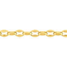 Jewelco London 14k Gold-Plated Stainless Steel Chain Necklace 18" 45cm - STN0007GP