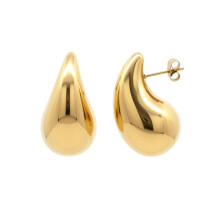 Jewelco London 14k Gold-Plated Stainless Steel Drop Earrings - STE0002GP