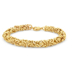 Jewelco London 14k Gold-Plated Stainless Steel Chain Bracelet 8" 20cm - STB0005GP
