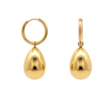 Jewelco London 14k Gold-Plated Stainless Steel Drop Earrings - STE0007GP