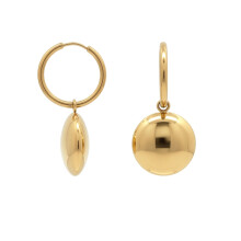 Jewelco London 14k Gold-Plated Stainless Steel Drop Earrings - STE0005GP