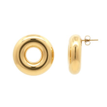 Jewelco London 14k Gold-Plated Stainless Steel Drop Earrings - STE0010GP