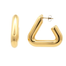 Jewelco London 14k Gold-Plated Stainless Steel Drop Earrings - STE0009GP