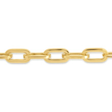 Jewelco London 14k Gold-Plated Stainless Steel Chain Necklace 18" 45cm - STN0003GP