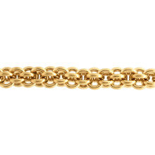 Jewelco London 14k Gold-Plated Stainless Steel Chain Necklace 18" 45cm - STN0004GP