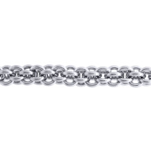 Jewelco London White Stainless Steel Chain Necklace 18" 45cm - STN0004