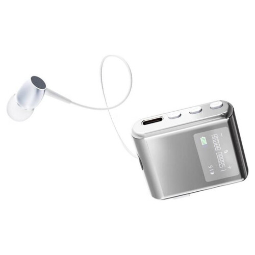 Wireless Business  Headset with LCD Display Retractable Single Ear Earphone Caller ID Battery Level Indicator A 2