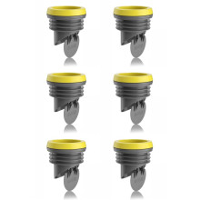 6X Toilet Flanges Wax Rings with Prevent Backflow Valve - Thick Wax Bowl Fits 3.2-4 Inch Waste Lines