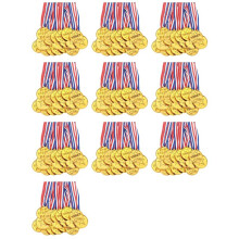 300er-Pack Goldene Siegermedaillen Aus Kunststoff für Kinder - Perfekt für Sport, Wettkämpfe und Als Partygeschenk