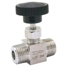 1/2" DN15 Dubbele Buitendraad Debietregelnaaldklep voor Thuisbrouwen en Distilleren, Directe Kogelklep 304