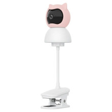 1 Set WLAN-Babykamera für Den Innenbereich und Heimüberwachungsgerät mit Zwei-Wege-Audio, Bewegungserkennung B EU-Stecker