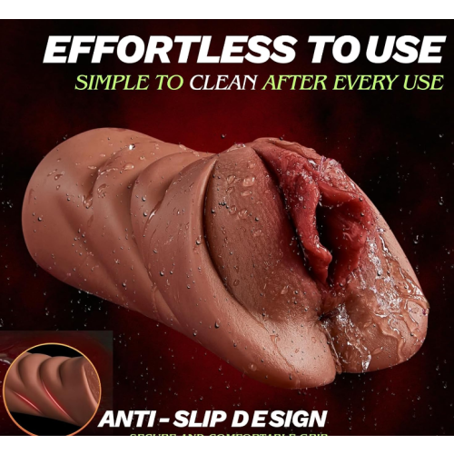 Realistic 2-in-1 TPE Male Masturbator 2