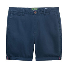 Pantaloni chino regolari Premium Superdry corti - Blu navy