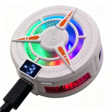 (TL25 WH) TL25 Semiconductor Phone Cooler 5V3A Powerful Cooling Magnetic & Clip 2-in-1 Digital Display for Gaming Live Broadcast