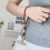 (Beige) Universal Adjustable Mobile Phone Wrist Strap Lanyard Short with Self-locking Anti-drop Design Durable Polyester 4