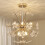 Homcom HOMCOM Crystal Chandeliers Ceiling Light with Flower, Pendant Light, Clear 1