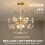 Homcom HOMCOM Crystal Chandeliers Ceiling Light with Flower, Pendant Light, Clear 5