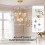 Homcom HOMCOM Crystal Chandeliers Ceiling Light with Flower, Pendant Light, Clear 6