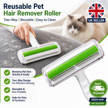 Reusable Two-Way Pet Hair Remover Roller Double-Sided Lint & Fur Cleaning Roller