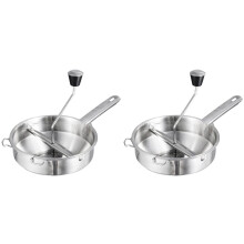 2X Ustensiles de Cuisine de Moulin de Nourriture D'Acier Inoxydable, Moulin de Nourriture de Poignées, Outils de Cuisine de Boue de Moulin