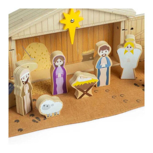 crèche en bois - jouet éducatif de Noël 2