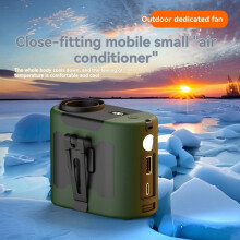 Waist-Hanging Fan Long Battery Life Outdoor Fan High Wind Power Portable Waist-Hanging Fan Outdoor Sports Orange