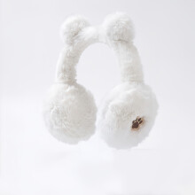 Cute Fluffy Faux Fur Earmuffs with Paw Print – Soft Winter Ear Warmers for Women & Girls | Lightweight & Warm | One Size Fits Most