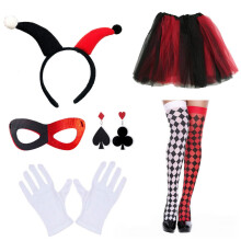 Halloweenkostuum, clownsoutfit, cosplay, feestset, podiumoptreden, kostuum, festivalrekwisieten