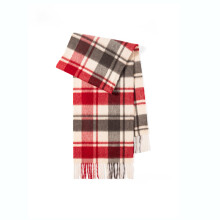 Bufanda a cuadros 100% lana pura – 190x30cm | Bufanda de invierno cálida y suave | Regalo de Navidad perfecto para esposa y