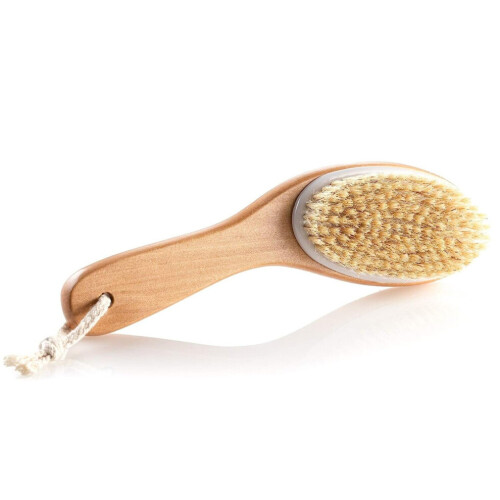 Cepillo corporal de cerdas naturales de jabalí con mango de madera contorneado. 2
