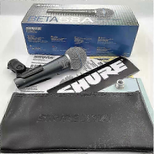 Supercardioid dynamic vocal microphone (including cable), suitable for live performances. 1