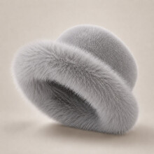 Bob en fausse fourrure duveteuse de luxe pour femme – Bonnet d'hiver doux et moelleux | Accessoire élégant à large bord pour