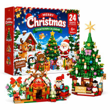 Calendrier de l'Avent de Noël 2026 - 864 pièces, 24 jours de surprises, avec des briques de construction représentant le Père