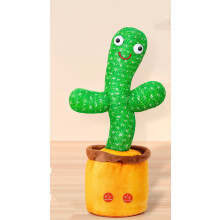 Peluche Cactus | Rechargeable : chante, danse et parle | Réglage de la lumière et des chansons + mode apaisant | Cadeau d'ann