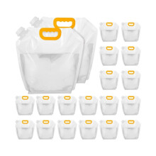 10 sacs à eau pliables de 1,3 gallon (environ 5 litres), contenants de qualité alimentaire pour les sports de plein air, la r