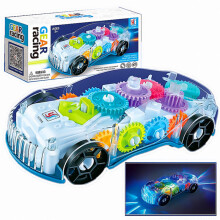 Voiture musicale électrique à LED | Jouet éducatif à structure mécanique | Piles et tournevis inclus | Cadeau d'anniversaire