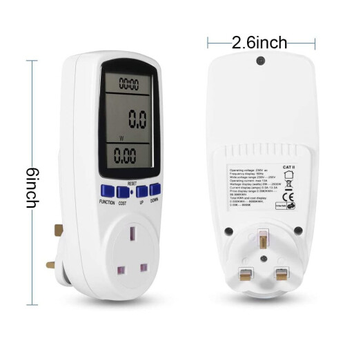 Compteur de consommation électrique britannique (watt/kWh) 1