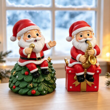Figurine musicale de Père Noël pour bureau | Cadeau de Noël original | Décoration festive pour la maison | Décoration pour le