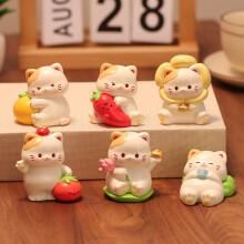Perfekte Weihnachtsgeschenke für Katzenliebhaber: 6er-Pack niedliche Katzenfiguren – Kawaii Mini-Schreibtischdeko aus Kunst