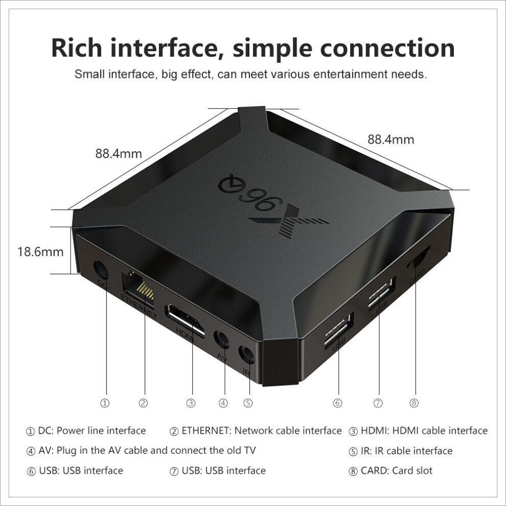 X96Q TV-Box Android 10.0 - H616 Quad-Core, 1 GB RAM 8 GB ROM, 4K, Wi-Fi ...